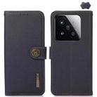 For Xiaomi 15T 5G KHAZNEH Custer Texture RFID Genuine Leather Phone Case(Blue) - 1