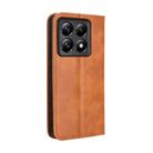 For Xiaomi 14T Magnetic Buckle Retro Texture Leather Phone Case(Brown) - 3