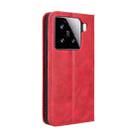 For Xiaomi 15 Magnetic Buckle Retro Texture Leather Phone Case(Red) - 3