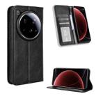 For Xiaomi 15 Ultra Magnetic Buckle Retro Texture Leather Phone Case(Black) - 1
