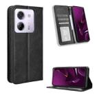 For Xiaomi Poco M7 Pro 5G Magnetic Buckle Retro Texture Leather Phone Case(Black) - 1