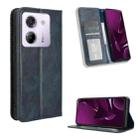 For Xiaomi Poco M7 Pro 5G Magnetic Buckle Retro Texture Leather Phone Case(Blue) - 1