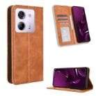 For Xiaomi Poco M7 Pro 5G Magnetic Buckle Retro Texture Leather Phone Case(Brown) - 1