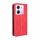 For Xiaomi Poco X7 Pro 5G Magnetic Buckle Retro Texture Leather Phone Case(Red) - 3