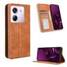 For Xiaomi Poco X7 Pro 5G Magnetic Buckle Retro Texture Leather Phone Case(Brown) - 1