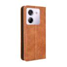 For Xiaomi Poco X7 Pro 5G Magnetic Buckle Retro Texture Leather Phone Case(Brown) - 3