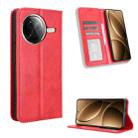 For Xiaomi Poco F7 Pro 5G / F7 Ultra Magnetic Buckle Retro Texture Leather Phone Case(Red) - 1