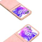 For Motorola Razr 50 Electroplated Frame PU Leather Full Coverage Phone Case(Pink) - 3