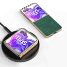 For Motorola Razr 50 Ultra Electroplated Frame PU Leather Full Coverage Phone Case(Green) - 2