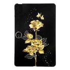 For OnePlus Pad 2 12.1 Color Painting Pattern Smart Tablet TPU Case(Golden Rose) - 1