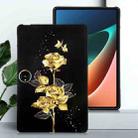 For OnePlus Pad 2 12.1 Color Painting Pattern Smart Tablet TPU Case(Golden Rose) - 2