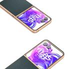 For Motorola Razr 50 Ultra ABEEL Electroplated Frame Genuine Leather Elegant Phone Case(Green) - 3