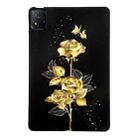 For Infinix Xpad Color Painting Pattern Smart Tablet TPU Case(Golden Rose) - 1