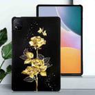 For Infinix Xpad Color Painting Pattern Smart Tablet TPU Case(Golden Rose) - 2