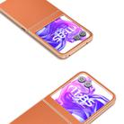 For Motorola Razr 50 PU Leather Electroplating Frame Full Coverage Phone Case(Orange) - 3