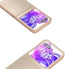 For Motorola Razr 50 PU Leather Electroplating Frame Full Coverage Phone Case(Gold) - 3