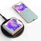For Motorola Razr 50 PU Leather Electroplating Frame Full Coverage Phone Case(Light Blue) - 2
