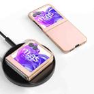 For Motorola Razr 50 PU Leather Electroplating Frame Full Coverage Phone Case(Light Pink) - 2