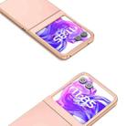 For Motorola Razr 50 PU Leather Electroplating Frame Full Coverage Phone Case(Light Pink) - 3