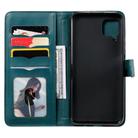 For Huawei P40 Lite Multifunctional Magnetic Copper Buckle Horizontal Flip Solid Color Leather Case with 10 Card Slots & Wallet & Holder & Photo Frame(Dark Green) - 3