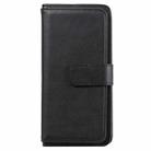 For Huawei P40 Lite Multifunctional Magnetic Copper Buckle Horizontal Flip Solid Color Leather Case with 10 Card Slots & Wallet & Holder & Photo Frame(Black) - 2