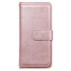 For Huawei P40 Lite Multifunctional Magnetic Copper Buckle Horizontal Flip Solid Color Leather Case with 10 Card Slots & Wallet & Holder & Photo Frame(Rose Gold) - 2