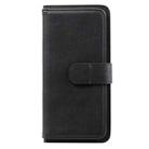 For Huawei P40 Lite E Multifunctional Magnetic Copper Buckle Horizontal Flip Solid Color Leather Case with 10 Card Slots & Wallet & Holder & Photo Frame(Black) - 1