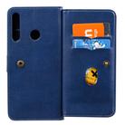 For Huawei P40 Lite E Multifunctional Magnetic Copper Buckle Horizontal Flip Solid Color Leather Case with 10 Card Slots & Wallet & Holder & Photo Frame(Dark Blue) - 3