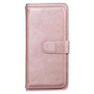 For Huawei P40 Lite E Multifunctional Magnetic Copper Buckle Horizontal Flip Solid Color Leather Case with 10 Card Slots & Wallet & Holder & Photo Frame(Rose Gold) - 2