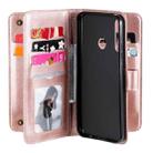For Huawei P40 Lite E Multifunctional Magnetic Copper Buckle Horizontal Flip Solid Color Leather Case with 10 Card Slots & Wallet & Holder & Photo Frame(Rose Gold) - 3