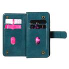 For Huawei P Smart(2020) Multifunctional Magnetic Copper Buckle Horizontal Flip Solid Color Leather Case with 10 Card Slots & Wallet & Holder & Photo Frame(Dark Green) - 3