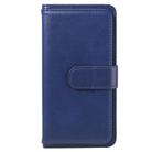 For Huawei P Smart(2020) Multifunctional Magnetic Copper Buckle Horizontal Flip Solid Color Leather Case with 10 Card Slots & Wallet & Holder & Photo Frame(Dark Blue) - 2