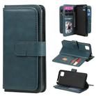 For Huawei Y5P / 9S Multifunctional Magnetic Copper Buckle Horizontal Flip Solid Color Leather Case with 10 Card Slots & Wallet & Holder & Photo Frame(Dark Green) - 1