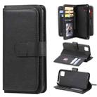 For Huawei Y5P / 9S Multifunctional Magnetic Copper Buckle Horizontal Flip Solid Color Leather Case with 10 Card Slots & Wallet & Holder & Photo Frame(Black) - 1