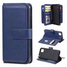 For Huawei Y5P / 9S Multifunctional Magnetic Copper Buckle Horizontal Flip Solid Color Leather Case with 10 Card Slots & Wallet & Holder & Photo Frame(Dark Blue) - 1