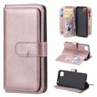 For Huawei Y5P / 9S Multifunctional Magnetic Copper Buckle Horizontal Flip Solid Color Leather Case with 10 Card Slots & Wallet & Holder & Photo Frame(Rose Gold) - 1