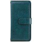 For Huawei Y6P Multifunctional Magnetic Copper Buckle Horizontal Flip Solid Color Leather Case with 10 Card Slots & Wallet & Holder & Photo Frame(Dark Green) - 2