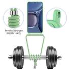 For Samsung Galaxy S25+ 5G Integrated Card Bag Solid Color Liquid Silicone Phone Case with Lanyard(Green) - 3