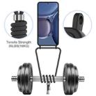For Samsung Galaxy S25+ 5G Integrated Card Bag Solid Color Liquid Silicone Phone Case with Lanyard(Black) - 3