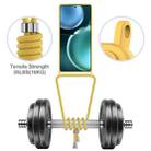 For Samsung Galaxy S25 Ultra 5G Integrated Card Bag Solid Color Liquid Silicone Phone Case with Lanyard(Yellow) - 3