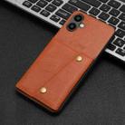 For Samsung Galaxy A06 4G Double Buckle Card Slots Magnetic Phone Case(Brown) - 2