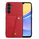 For Samsung Galaxy A26 5G Double Buckle Card Slots Magnetic Phone Case(Red) - 1
