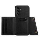 For Samsung Galaxy S24 FE 5G Double Buckle Card Slots Magnetic Phone Case(Black) - 3