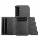 For Samsung Galaxy S24 FE 5G Double Buckle Card Slots Magnetic Phone Case(Grey) - 3