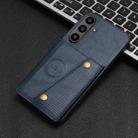 For Samsung Galaxy S24 FE 5G Double Buckle Card Slots Magnetic Phone Case(Blue) - 2