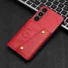 For Samsung Galaxy S24 FE 5G Double Buckle Card Slots Magnetic Phone Case(Red) - 2