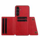 For Samsung Galaxy S24 FE 5G Double Buckle Card Slots Magnetic Phone Case(Red) - 3