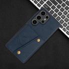 For Samsung Galaxy S25 Ultra 5G Double Buckle Card Slots Magnetic Phone Case(Blue) - 2
