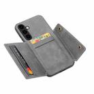 For Samsung Galaxy S25+ 5G Double Buckle Card Slots Magnetic Phone Case(Grey) - 3