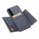 For Samsung Galaxy S25+ 5G Double Buckle Card Slots Magnetic Phone Case(Blue) - 3